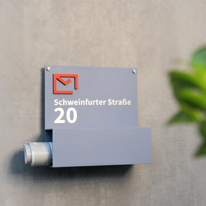 Briefkasten mit Hausnummer aus Edelstahl – BENKERT MODERN LIVING